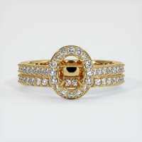 14K Yellow Gold Pave Ring Setting Image