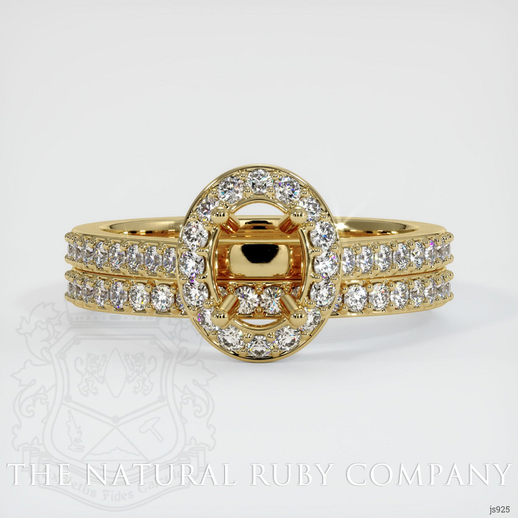 14K Yellow Gold Pave Ring Setting