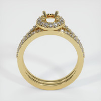14K Yellow Gold Pave Ring Setting Image