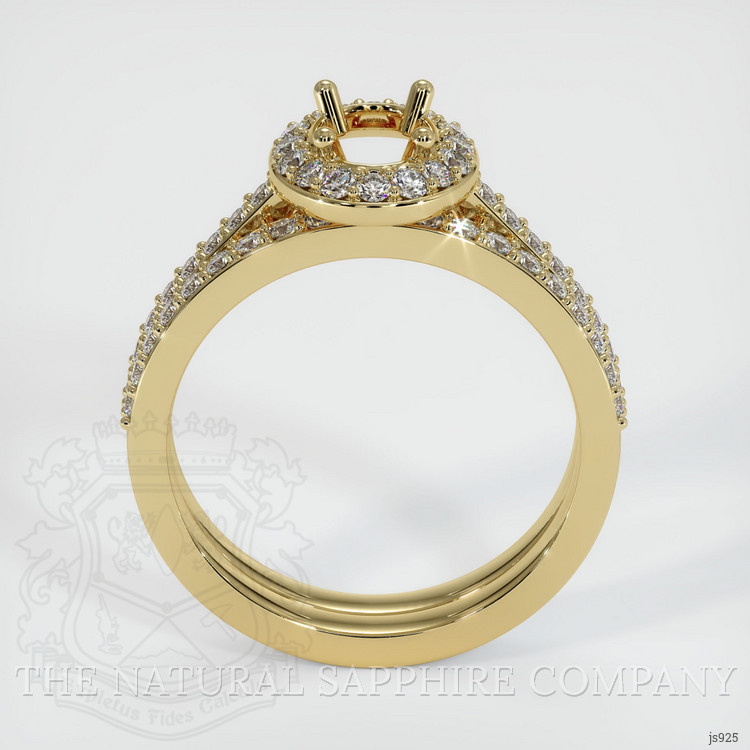 14K Yellow Gold Pave Ring Setting
