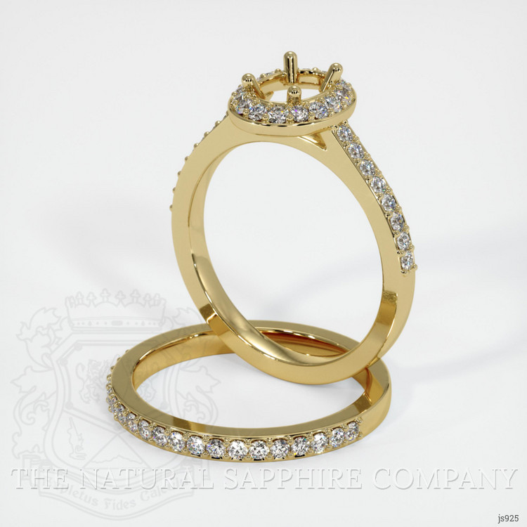 14K Yellow Gold Pave Ring Setting
