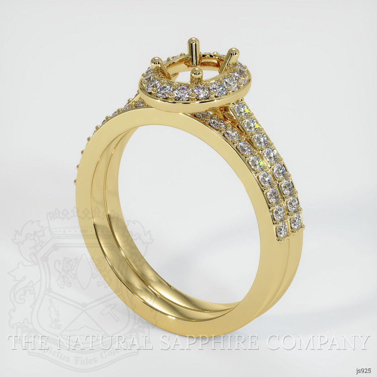 18K Yellow Gold Pave Ring Setting