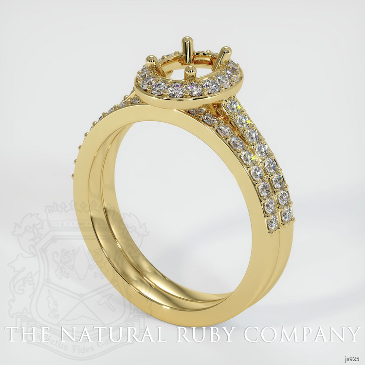 18K Yellow Gold Pave Ring Setting