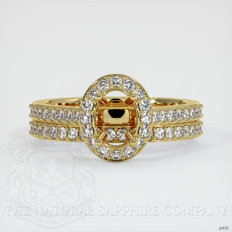 18K Yellow Gold Pave Ring Setting