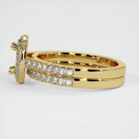 18K Yellow Gold Pave Ring Setting Image