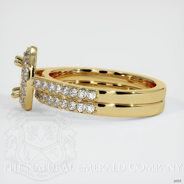 18K Yellow Gold Pave Ring Setting