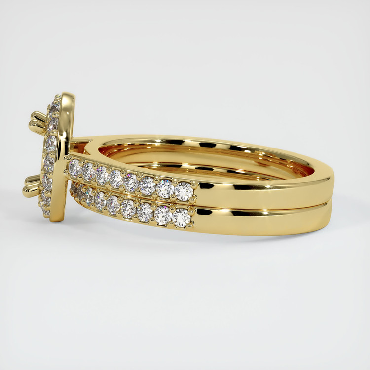 18K Yellow Gold Pave Ring Setting