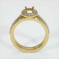 18K Yellow Gold Pave Ring Setting Image