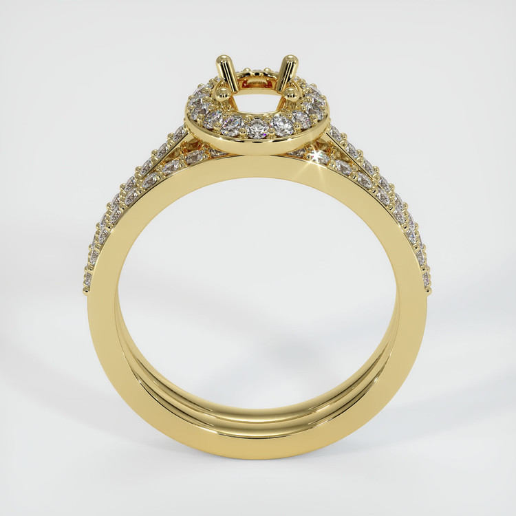 18K Yellow Gold Pave Ring Setting