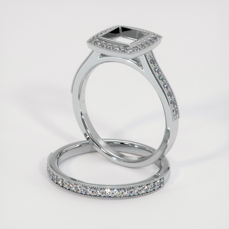 Platinum 950 Pave Ring Setting
