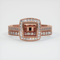 14K Rose Gold Pave Ring Setting Image
