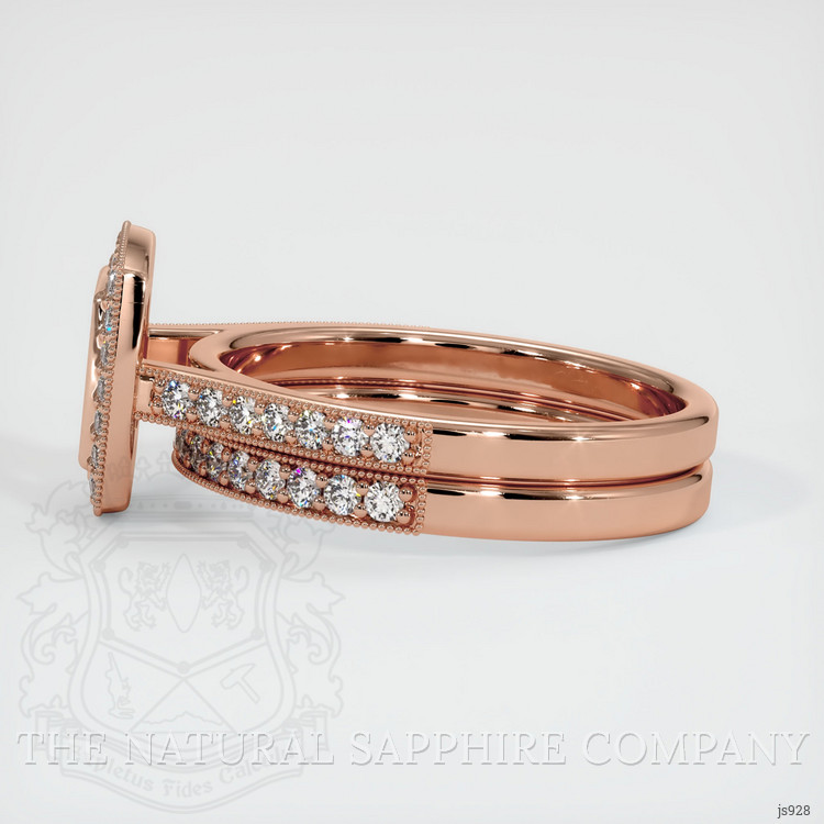 14K Rose Gold Pave Ring Setting