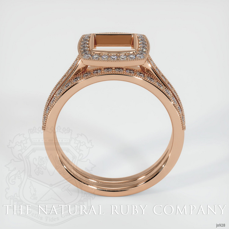 18K Rose Gold Pave Ring Setting