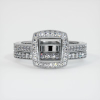 14K White Gold Pave Ring Setting Image