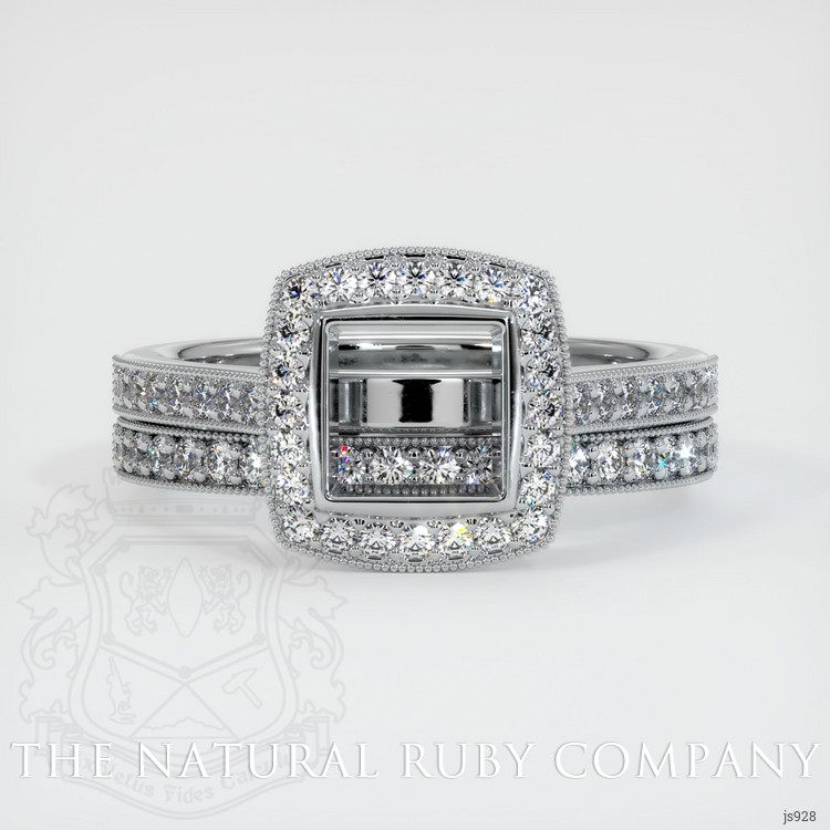 14K White Gold Pave Ring Setting