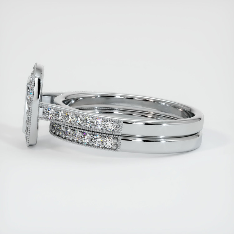 14K White Gold Pave Ring Setting
