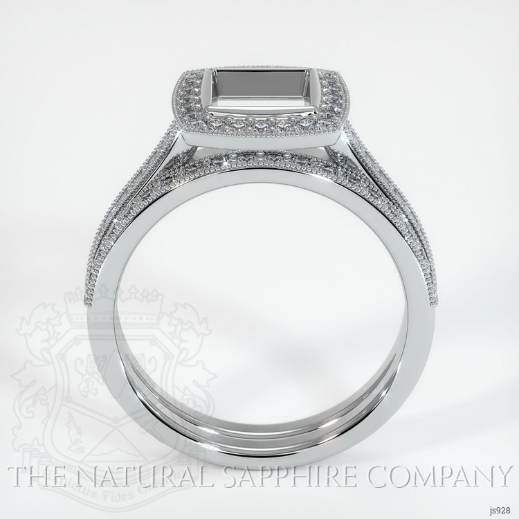 14K White Gold Pave Ring Setting
