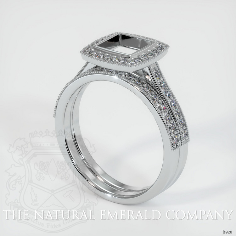 18K White Gold Pave Ring Setting