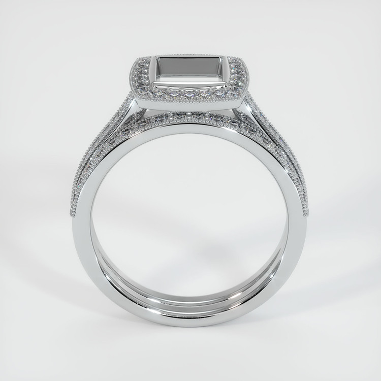 18K White Gold Pave Ring Setting