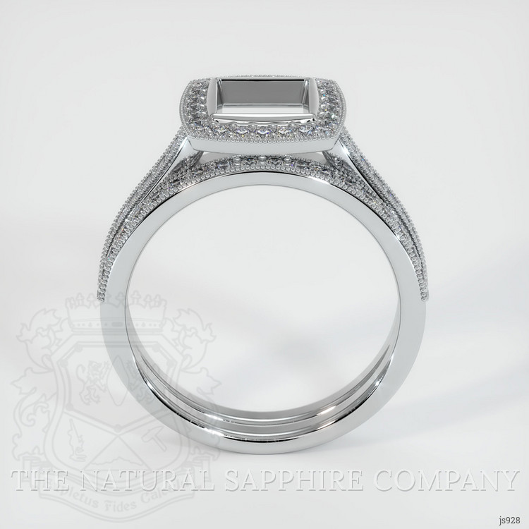 18K White Gold Pave Ring Setting