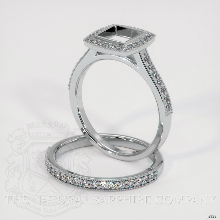 18K White Gold Pave Ring Setting