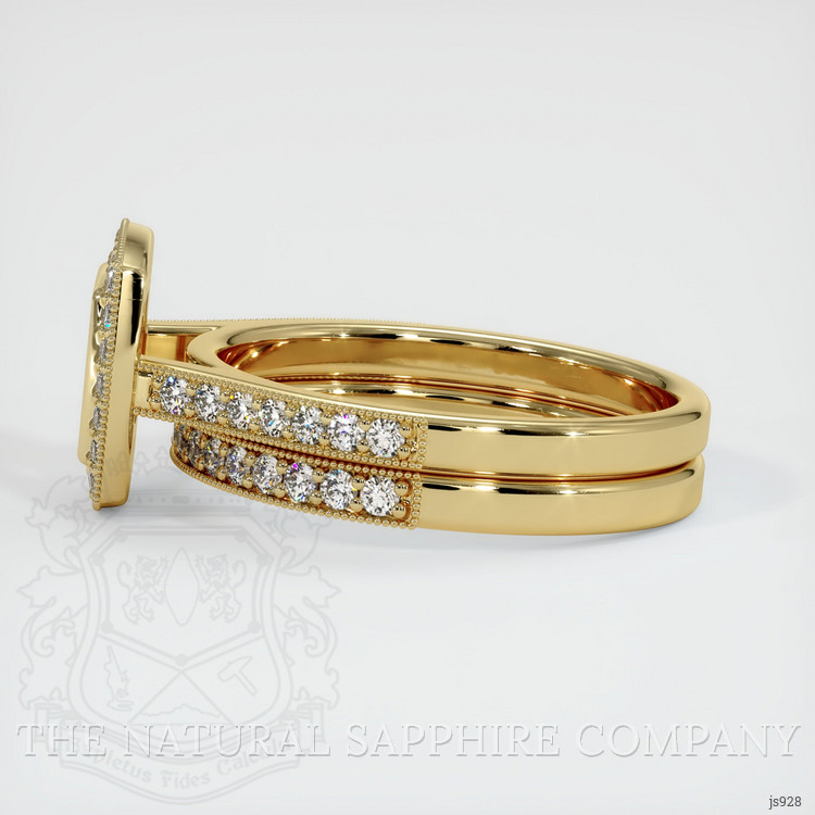 14K Yellow Gold Pave Ring Setting