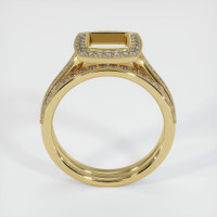 14K Yellow Gold Pave Ring Setting Image