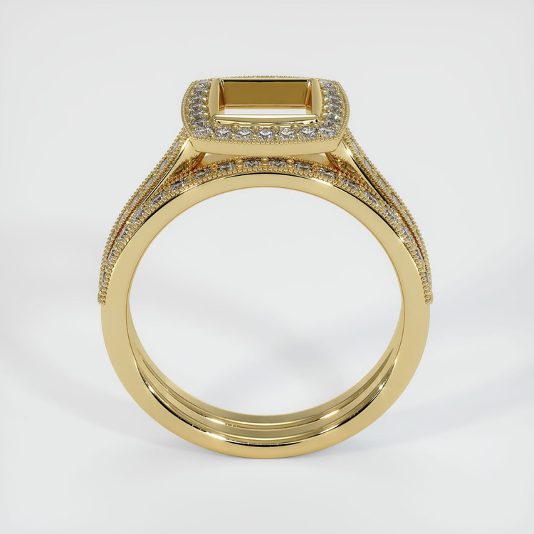 14K Yellow Gold Pave Ring Setting
