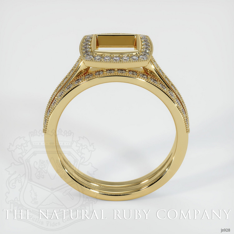 14K Yellow Gold Pave Ring Setting