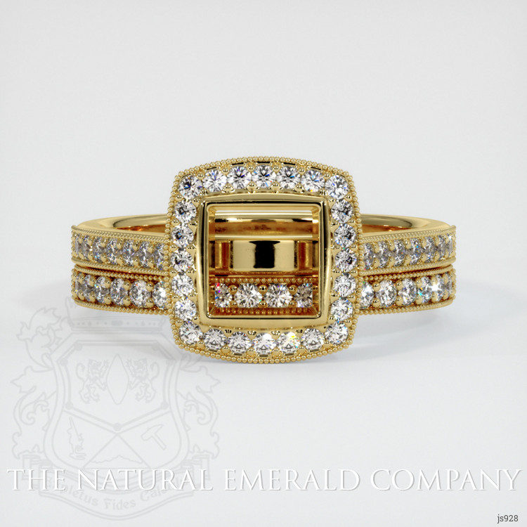 18K Yellow Gold Pave Ring Setting