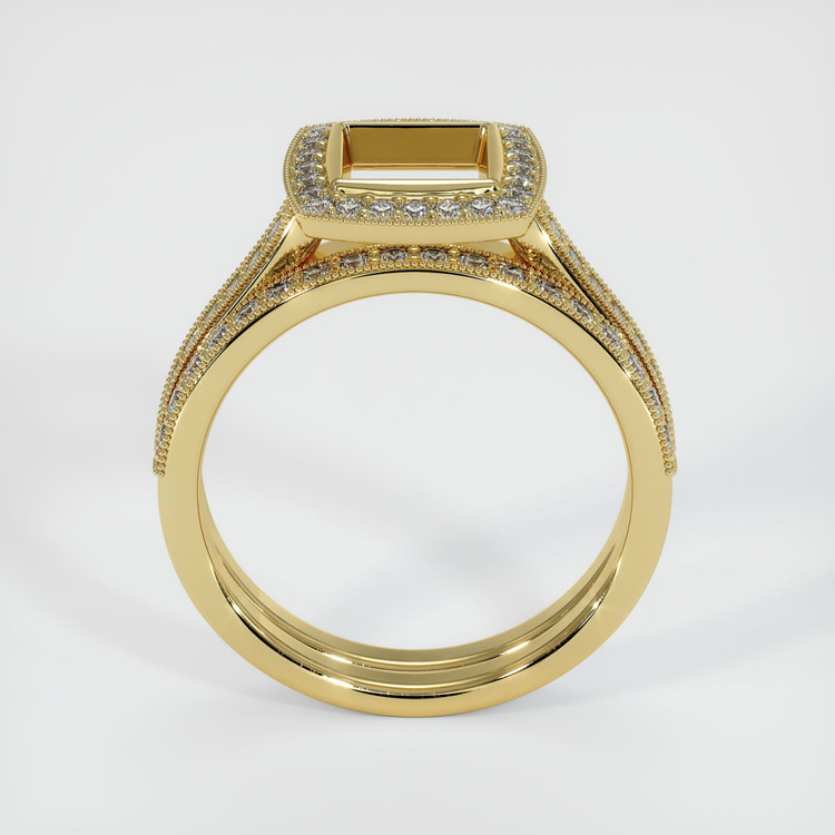 18K Yellow Gold Pave Ring Setting