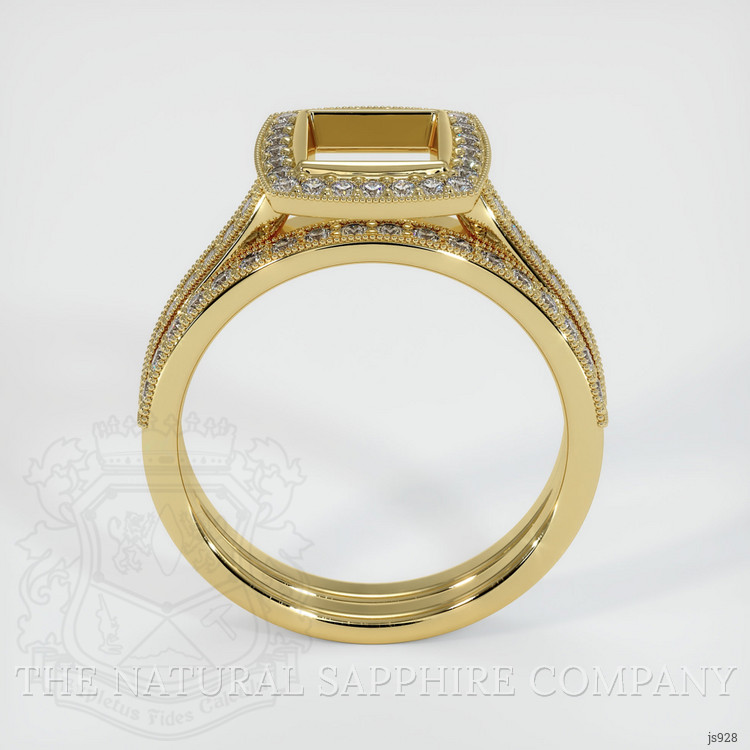 18K Yellow Gold Pave Ring Setting
