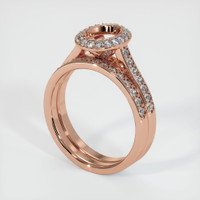 14K Rose Gold Pave Ring Setting Video