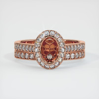 14K Rose Gold Pave Ring Setting Image