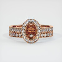 18K Rose Gold Pave Ring Setting Image
