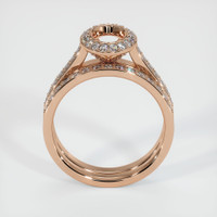 18K Rose Gold Pave Ring Setting Image