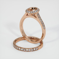18K Rose Gold Pave Ring Setting Image
