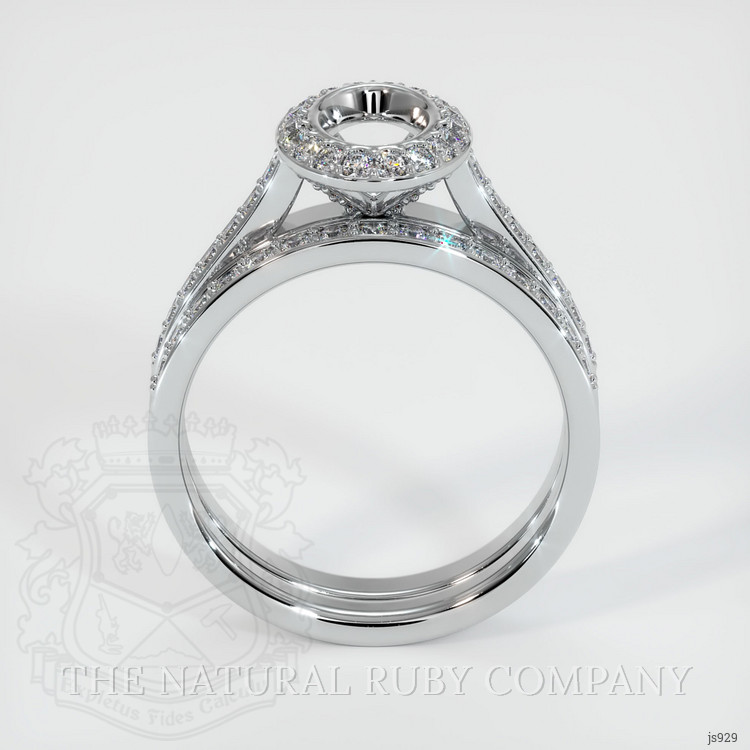 10K White Gold Pave Ring Setting