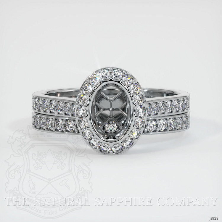 14K White Gold Pave Ring Setting
