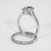 14K White Gold Pave Ring Setting Image