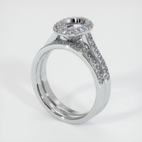 18K White Gold Pave Ring Setting Video