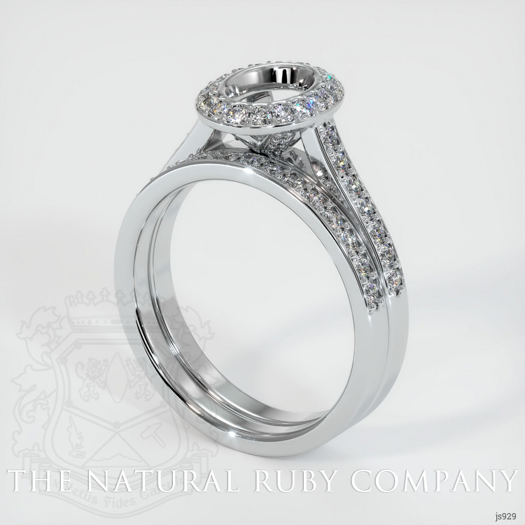 18K White Gold Pave Ring Setting