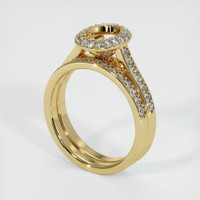 14K Yellow Gold Pave Ring Setting Video