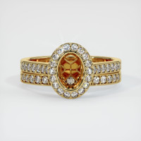 14K Yellow Gold Pave Ring Setting Image