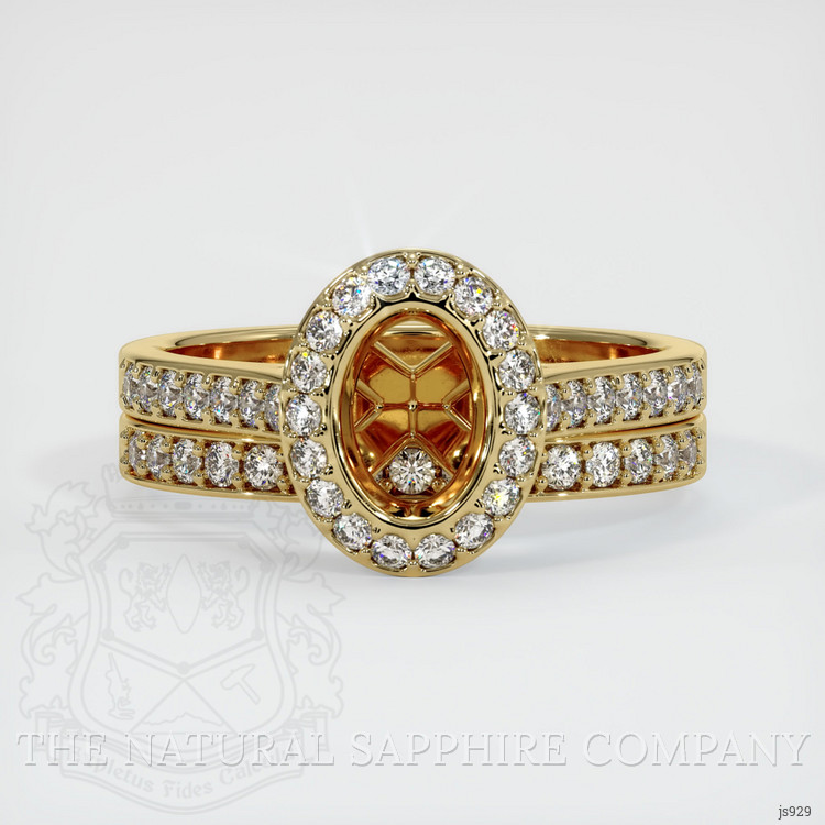 14K Yellow Gold Pave Ring Setting