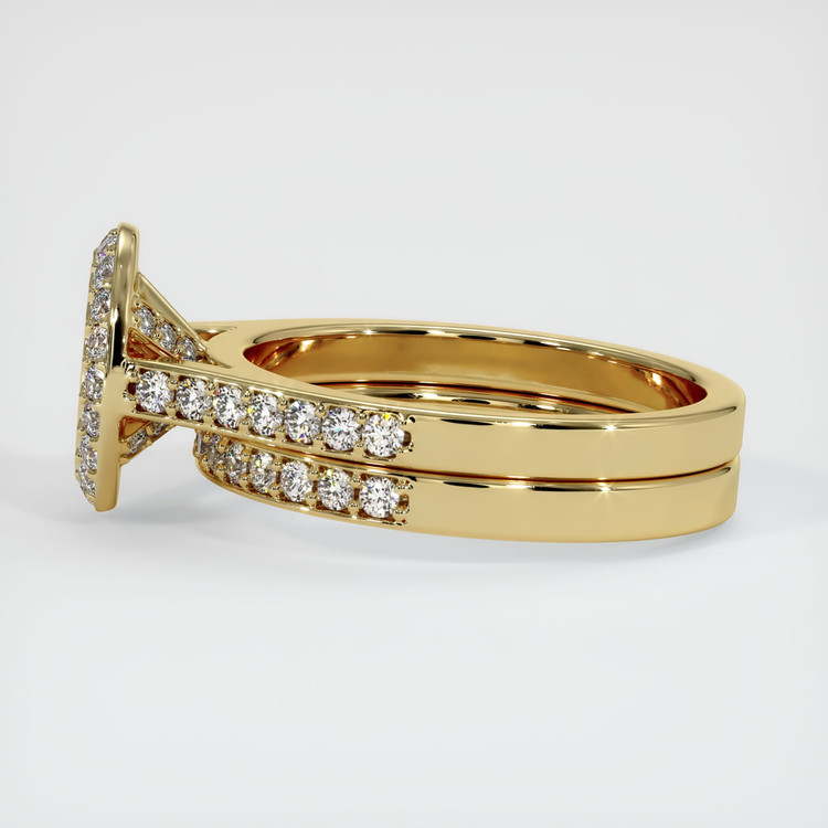 14K Yellow Gold Pave Ring Setting