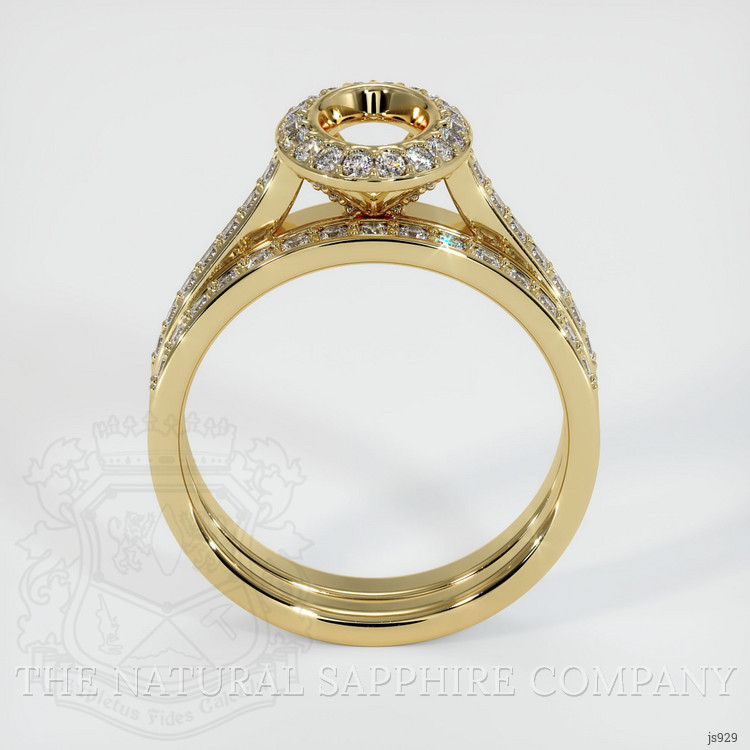14K Yellow Gold Pave Ring Setting