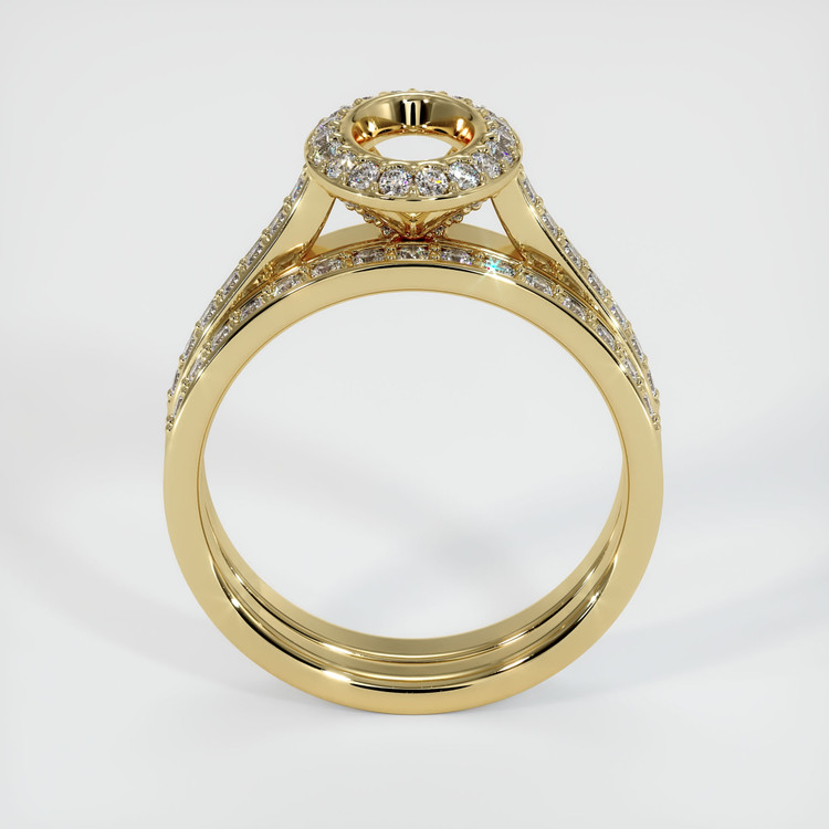 14K Yellow Gold Pave Ring Setting