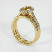 18K Yellow Gold Pave Ring Setting Video