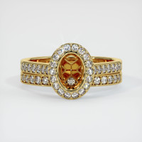 18K Yellow Gold Pave Ring Setting Image